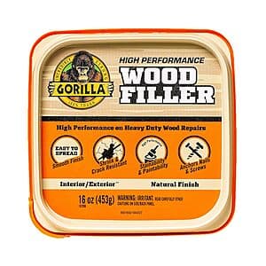 16oz. Gorilla All Purpose Interior/Exterior Wood Filler Repair (Natural Finish) $8