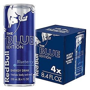 $4.51 w/ S&S: Red Bull Blueberry Blue Edition Energy Drink, 8.4 Fl Oz Cans, 4 Pack