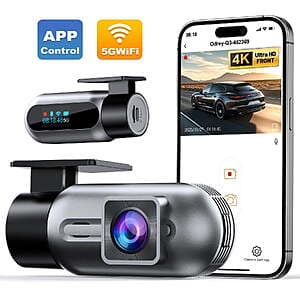 Odrey 4K UHD Front Dashcam w/ 5G $20.90