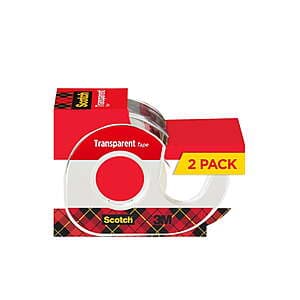 Select Walmart Stores: 2-Pk Scotch 3/4" x 250" Transparent Tape Dispensers $1 + Free Pickup