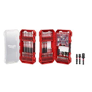 103-Pc Milwaukee SHOCKWAVE Impact-Duty Screwdriver Bit Set w/ Socket Adapter Set $35 + Free S&H