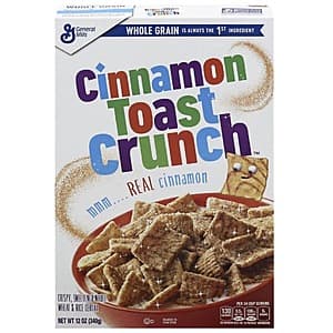General Mills Cereals: 12-Oz Cinnamon Toast Crunch, 8.9-Oz Cheerios & More 2 for $4 + Free Pickup on $10+