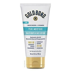 5.5-Oz Gold Bond Pure Moisture Daily Body & Face Lotion $2.80 w/ Subscribe & Save & More