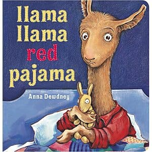 Llama Llama Red Pajama children's book cover featuring a red pajama-wearing llama character.