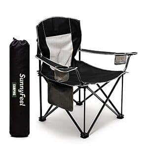 SunnyFeel Heavy Duty Camping Chair (Up to 500-lbs) $25 + Free S&H