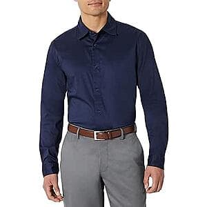 Amazon Essentials Men's Slim Fit Long Sleeve Stretch Dress Shirt (Various Colors) $8 (Limited Sizes)
