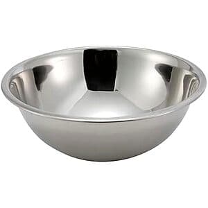 5-Quart Winco Stainless Steel Mixing Bowl $3.65