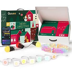 100' Govee Permanent Outdoor Lights w/ 96' String Lights & Curtain Lights Set $200 + Free S/H