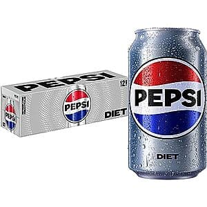 12-Pk 12-Oz Cans Diet Pepsi Cola Soda 3 for $14.35