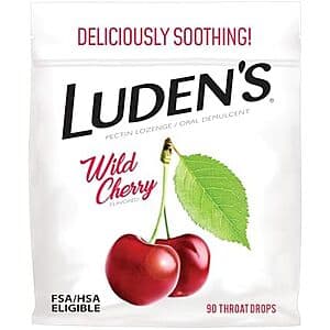 Select Accounts: 90-Ct Luden's Throat Lozenge (Wild Cherry) $2.45 w/ S&S