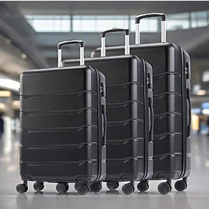 GIANNA luggage in premium ABS material with 360° spinner wheels, available in multiple colors and sizes.