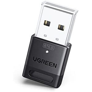 UGREEN Plug & Play USB Bluetooth 6.0 Adapter Dongle Receiver for PC $9