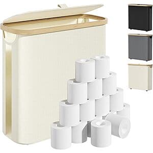 Prime Members: 35L Racokky Toilet Paper Storage with Lid & Handle (Beige) $10.90 + Free Shipping