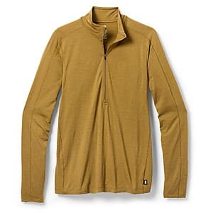 REI Co-op Men's Merino 185 Long-Sleeve Half-Zip Base Layer Top (Oak Brown) $19.85 + Free Pickup