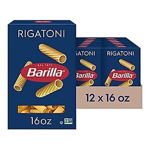 12-Pack 16-Oz Barilla Rigatoni Pasta $9.35 w/ Subscribe & Save