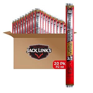 20-Pack 0.92-Oz Jack Link's Beef Sticks (Original or Zero Sugar) $7.50 w/ Subscribe & Save