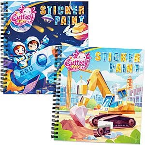 2-Pk CutteeyFyry Kids' Travel Paint by Number Sticker Activity Book (various) $6.50