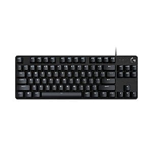 Logitech G413 TKL SE Mechanical Gaming Keyboard - Compact Backlit Keyboard with Tactile Switches, Anti-Ghosting, Compatible with Windows, macOS - Black Aluminum $44.99 @ Amazon