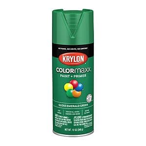 12-Oz Krylon COLORmaxx Spray Paint & Primer (Gloss Emerald Green) $3.30