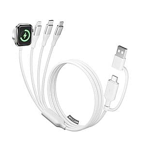 Prime Members: 4' A-Pce USB to USB-C, Micro-B, Watch & Lightning Charging Cable $5 + Free S&H