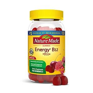 Select Accts: 150-Ct 1000mcg Nature Made Vitamin B12 Gummies (Cherry & Mixed Berry) $5.20 w/ S&S