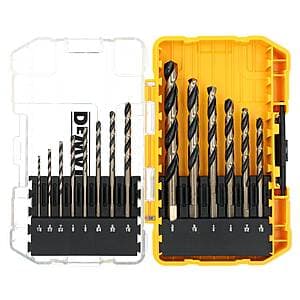 14-Piece DeWALT Black & Gold Coated HSS Jobber length Twist Drill Bit Set $9 + Free Shipping