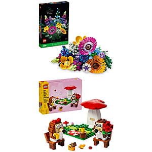 LEGO: 939-Piece Botanicals Wildflower Bouquet +166-Piece Hedgehog Picnic Date $48 + Free Shipping