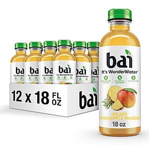 12-Pack 18-Oz Bai Antioxidant Infused Wonder Water (Pilavo Pineapple Mango) $11.40 w/ Subscribe & Save