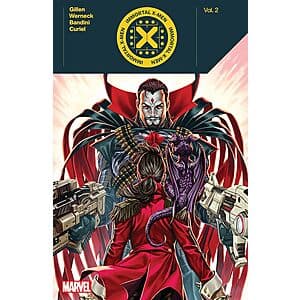Marvel X-Men comic book volumes displayed together, showing cover art for Immortal X-Men and All-New X-Men collections.