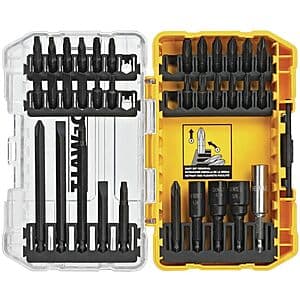 34-Pc DEWALT Impact-Ready Screwdriver Set $12