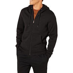 Amazon Essentials Men's Full-Zip Fleece Hoodie (Black) $13