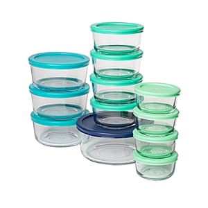 24-Piece Anchor Hocking Food Storage Set w/ SnugFit Lids $25 + Free Store Pickup