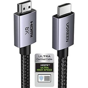 Prime Members: 6.6' UGREEN 48Gbps 8K HDMI 2.1 Cable $8.55 + Free S&H
