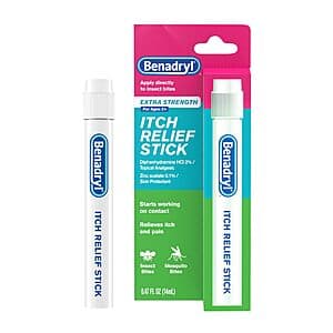 Select Areas: 0.47-Oz Benadryl Extra Strength Itch Relief Stick $0.75 w/ S&S