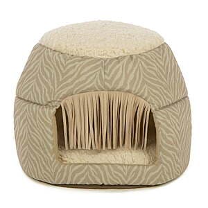 SmartyKat Fringed Honeycomb Cat Bed to Cat Cave (Tonal Tiger Tan) $10.35