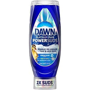 17.4-Oz Dawn Platinum Plus PowerSuds Liquid Dish Soap (Fresh Rain) $2.70 w/ S&S