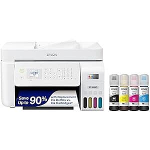 Epson EcoTank ET-4800 Wireless All-in-One Cartridge-Free Supertank Printer $200 + Free S&H