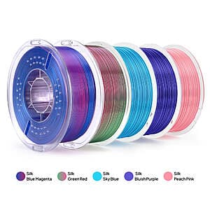 5-Ct 1KG Elegoo PLA Silk 1.75mm 3D Printer Filament (assorted colors) $56 + Free S&H
