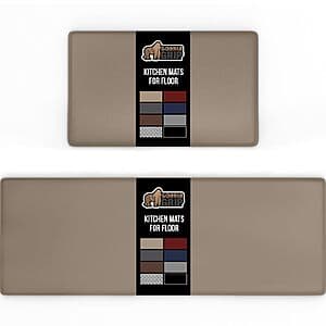 2-Pack Gorilla Grip Cushioned Floor Mats (17"x24" & 17"x48"; Beige) $19.50