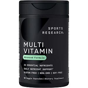 60-ct Sports Research Multivitamin Advanced Formula Veggie Capsules $10.35