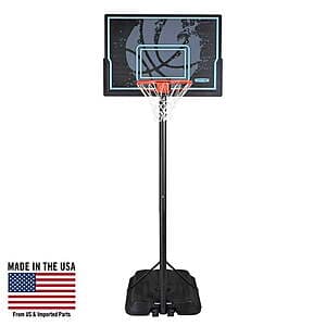 44" Lifetime Adjustable Height All-Weather Portable Basketball Hoop (Black) $99