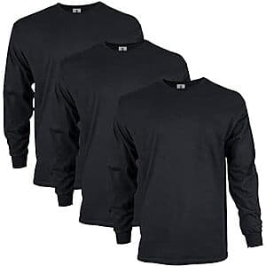3-Pack Gildan Ultra Cotton Long Sleeve T-Shirts $13.20