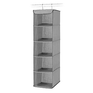 Whitmor 5 Section Closet Organizer (Grey) $7.70