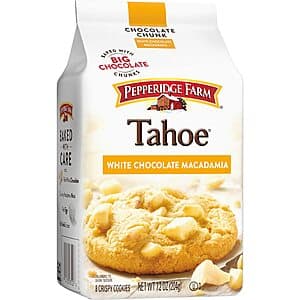 7.2-Oz Pepperidge Farm Tahoe Crispy Cookies (White Chocolate Macadamia Nut) $2.35 w/ Subscribe & Save