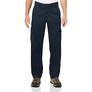 Dickies Men's Flex Regular Fit Cargo Pants (Limited Sizes, Dark Navy) $20
