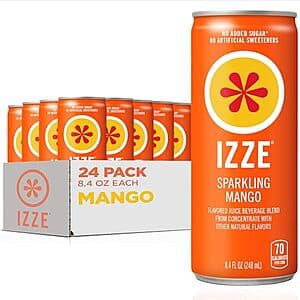 24-ct 8.4-oz IZZE Sparkling Water Juice Beverage Blend (Mango) $13.50 w/ S&S