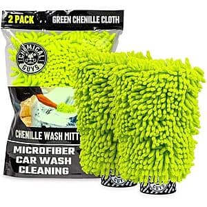 2-Pk Chemical Guys Chenille Premium Scratch-Free Microfiber Wash Mitts $11.55 w/ S&S