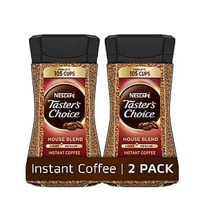 2-Pack 7-Oz NESCAFÉ Taster's Choice Instant Coffee (House Blend, Light Medium Roast) $12.75 w/ Subscribe & Save