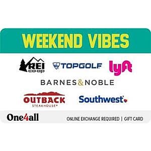 Select $50 One4all Gift Card Offer: $7.50 Bonus + 4x Fuel Points $50