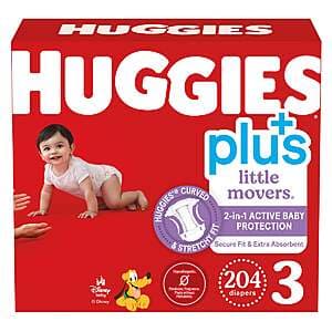 Costco Members: Huggies Plus Little Movers Diapers (Size 3-7) $40 & More + Free Shipping